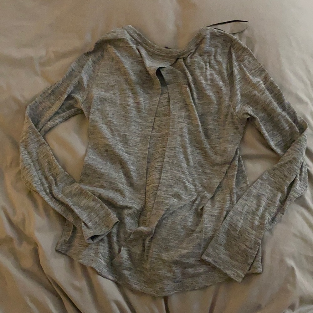 Wrap back long-sleeve t-shirt